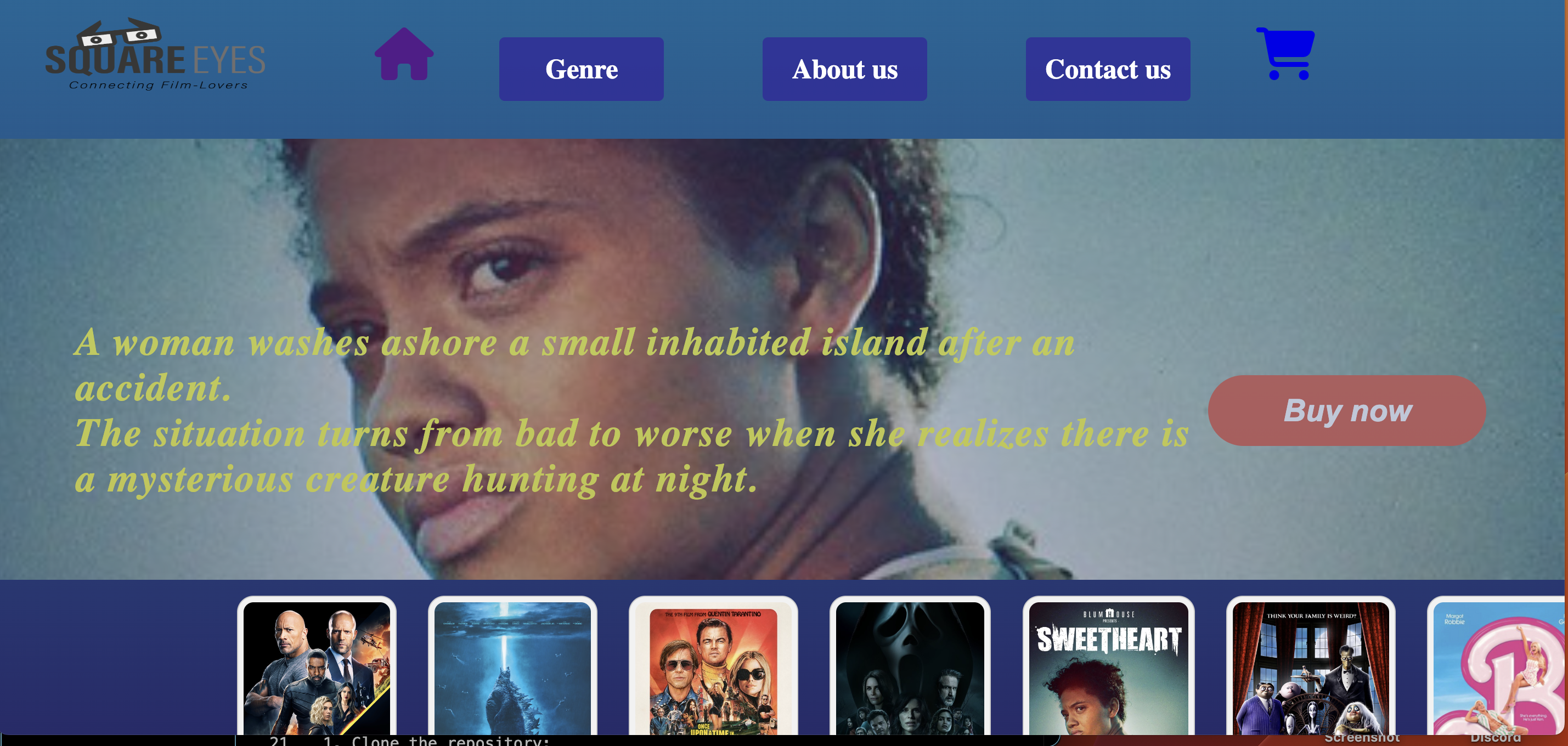 Screenshot of Cross-Course Project